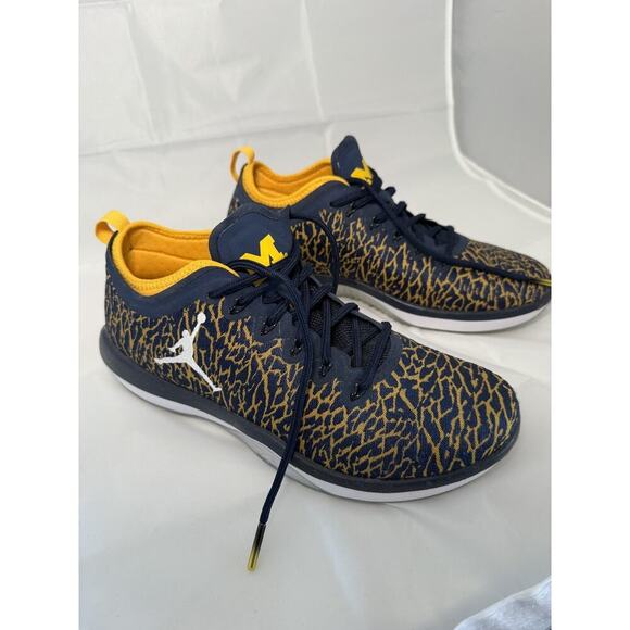 Jordan Jumpman Trainer 1 Low Michigan Wolverines Size 8.5 Style 845403-420 - Picture 2 of 8